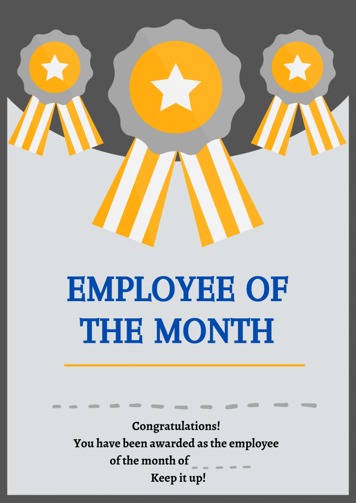 Ribbon Employee Of The Month Poster 2 1