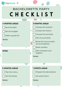 bachelorette party checklist 1