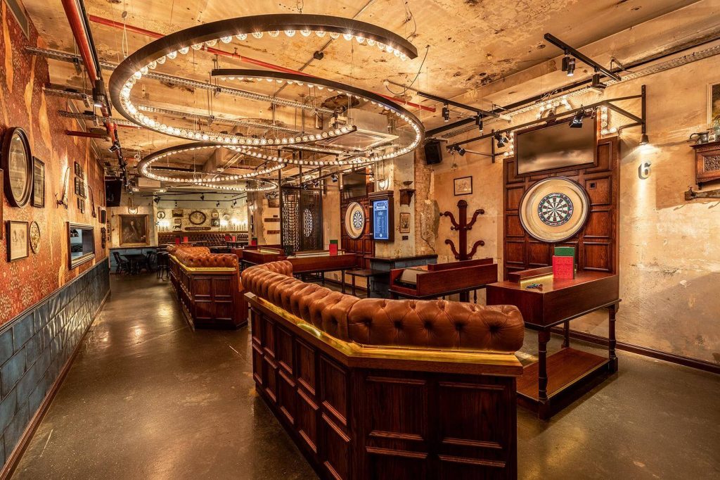 bar venue with dart boards