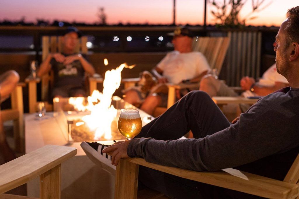 outdoor patio with fire pit