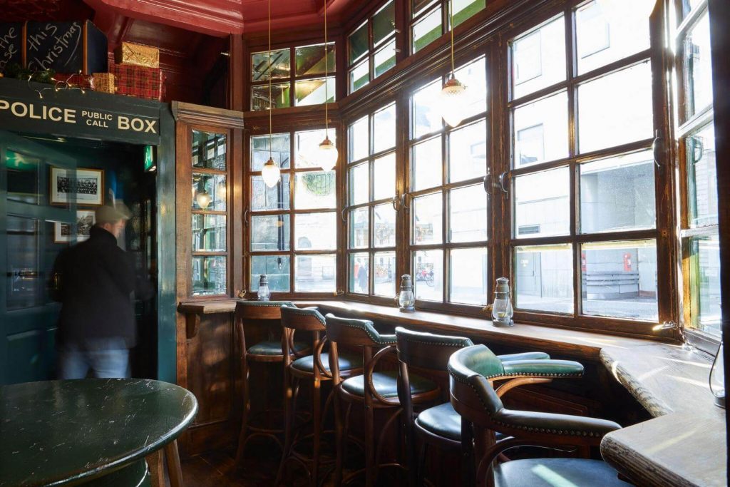 tardis police box in a london bar 1