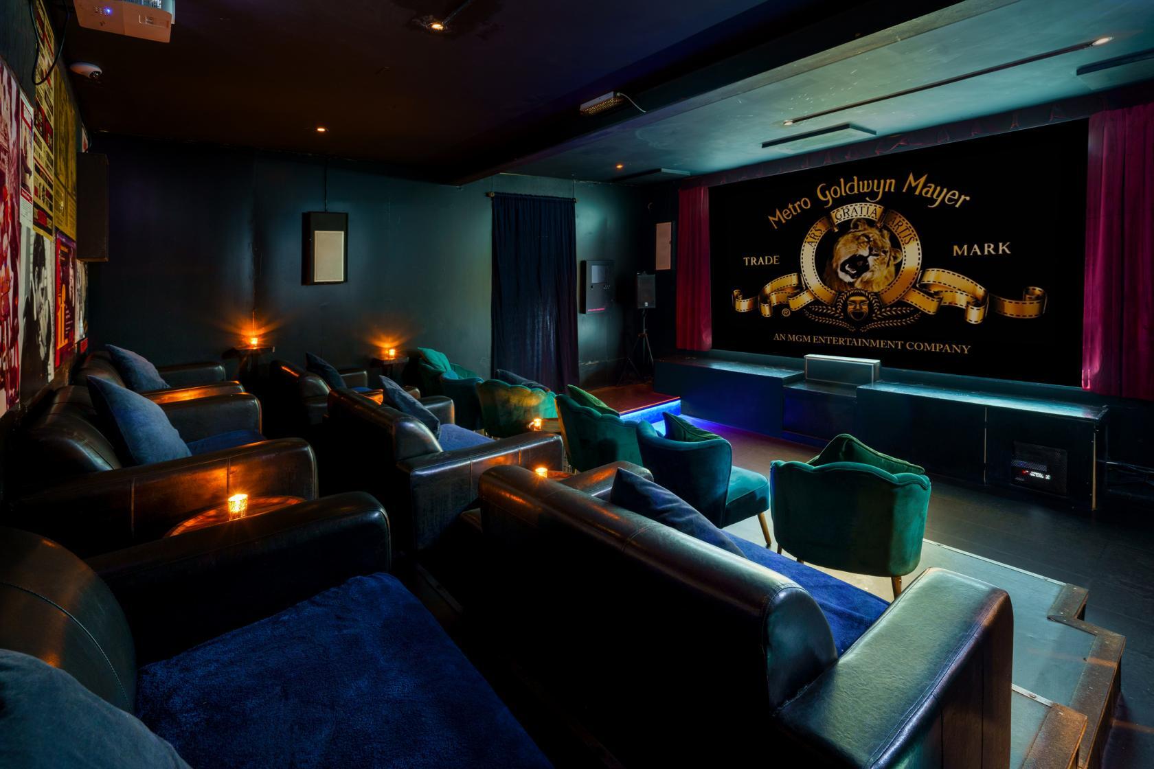 cosy private screening room in London