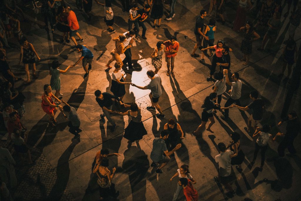 people dancing outdoors 