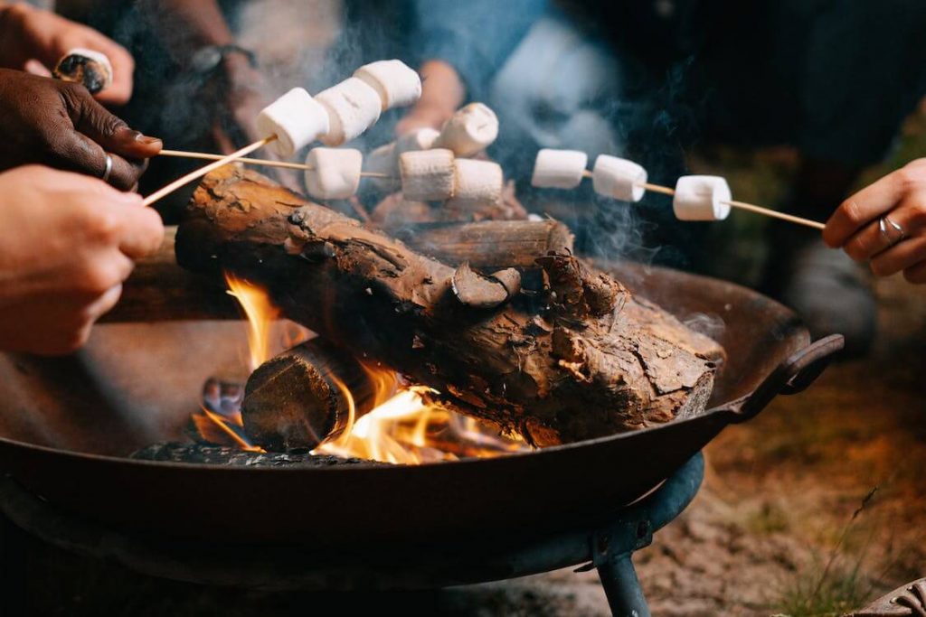 marshmallows on a campfire