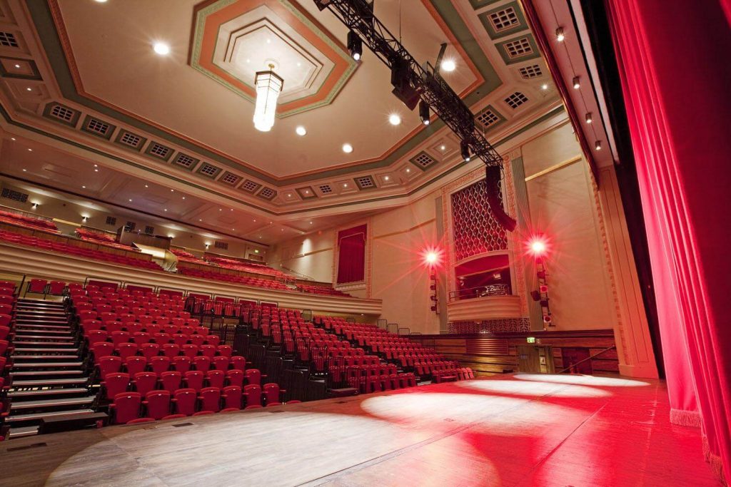 theatre style seating at a venue in London