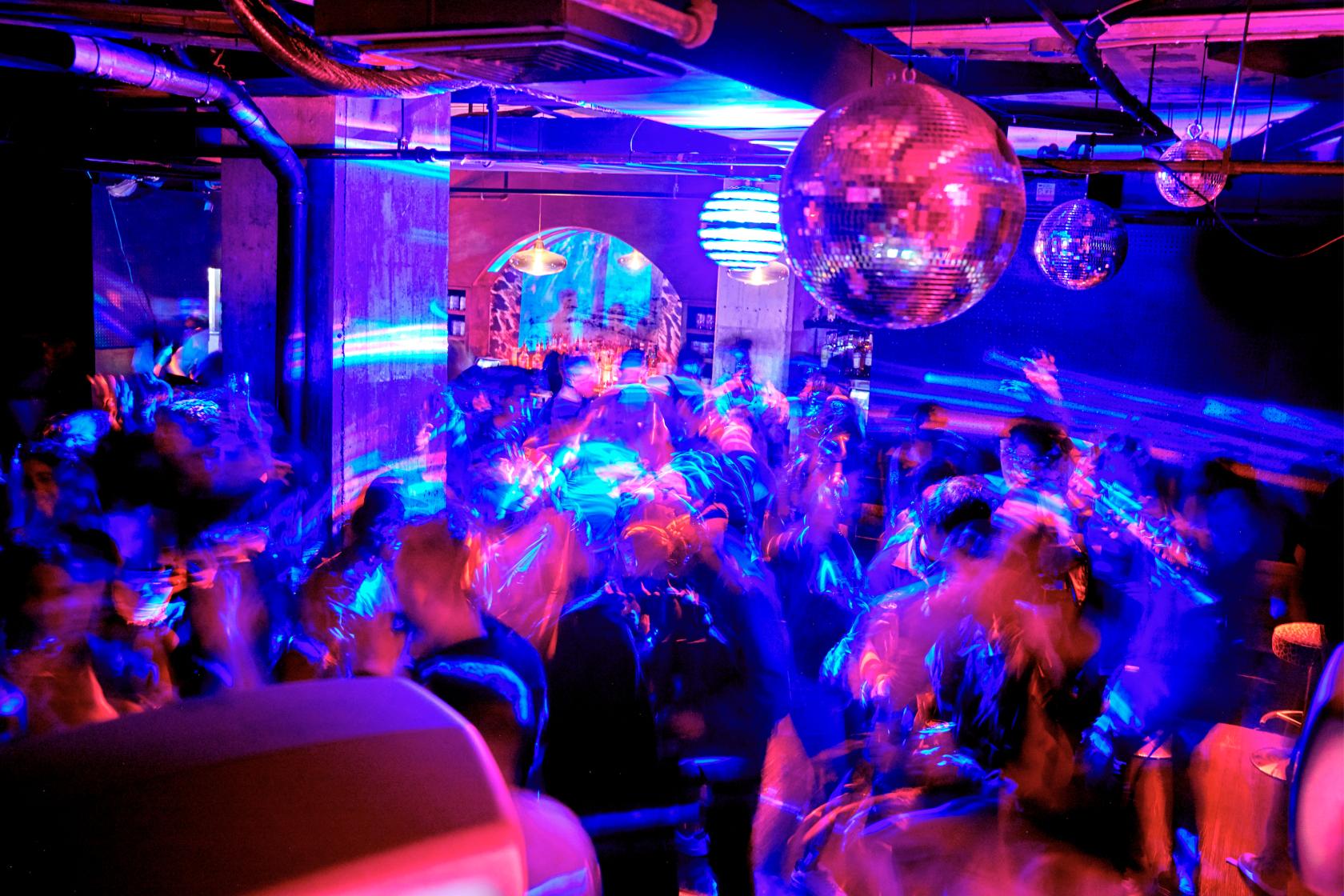 a bustling club venue in New York City