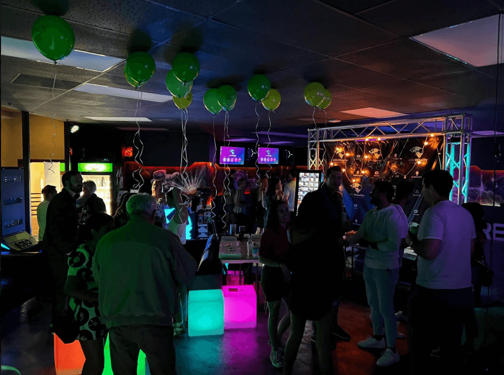 A party in a VR venue