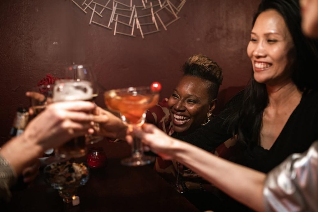 a group making a toast