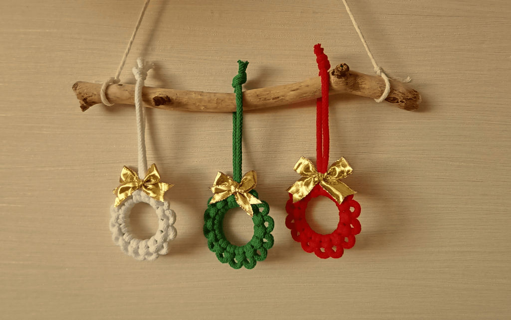 Macrame Christmas ornaments