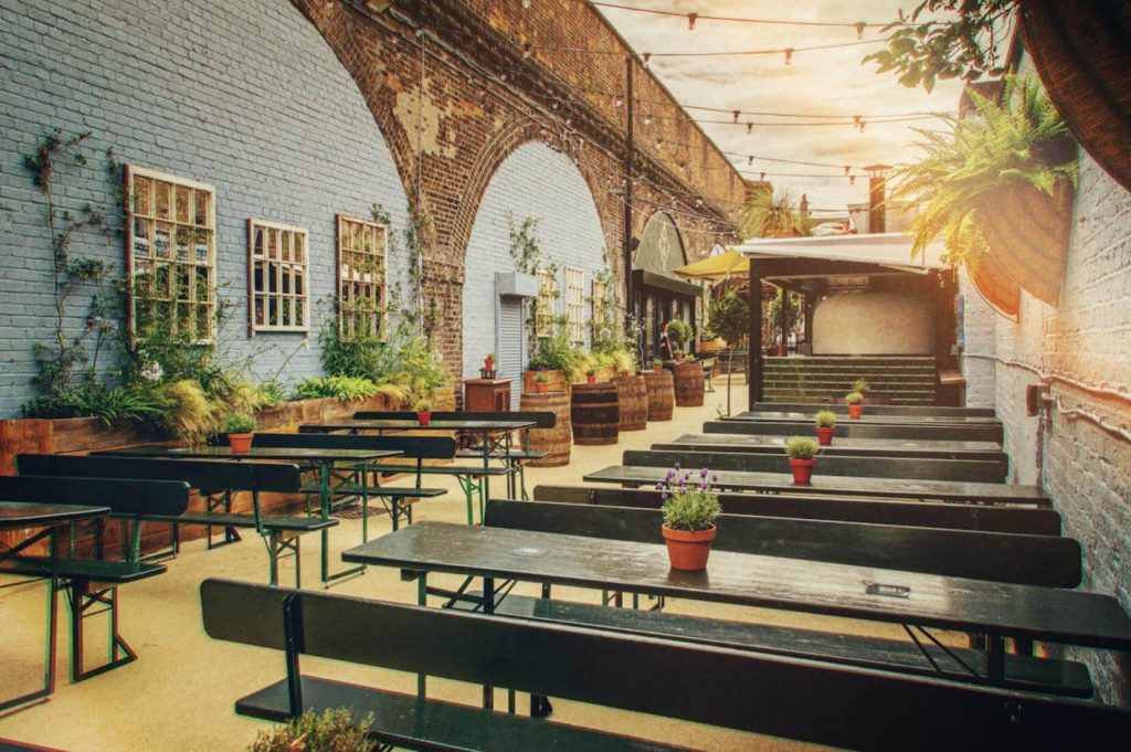 a classy beer garden for hire in London