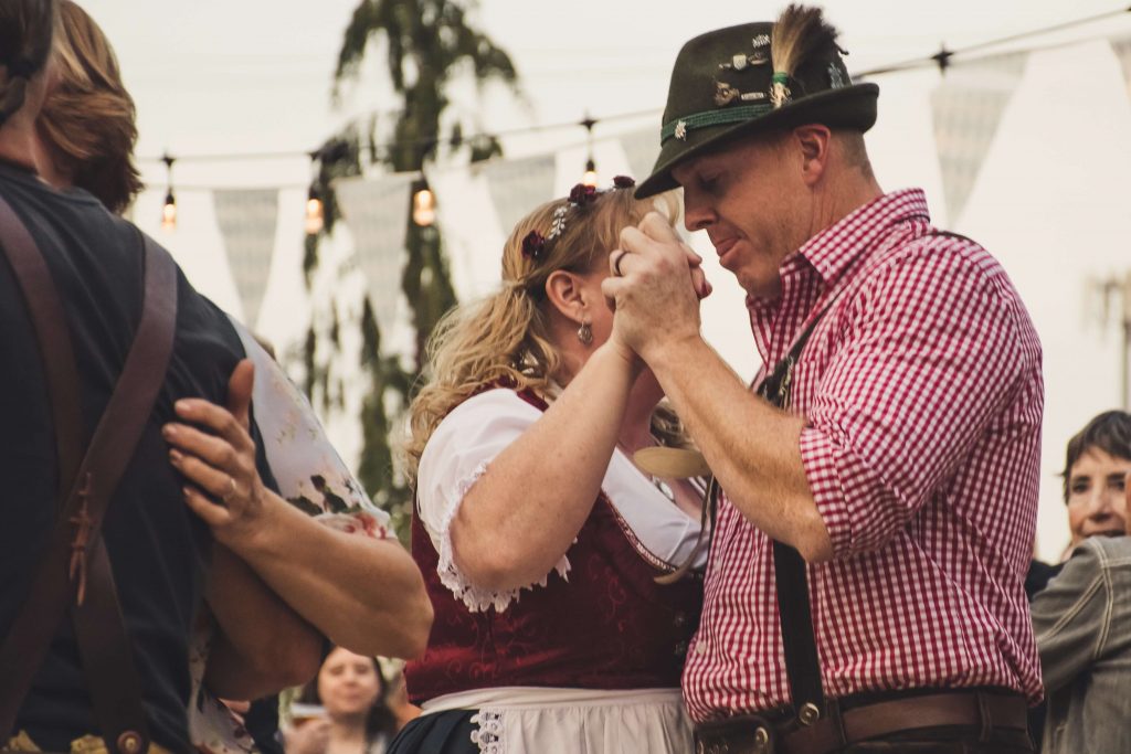 People dancing at Oktoberfest