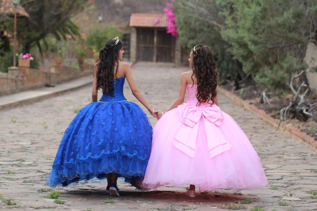 two girls celebrating quinceanera 