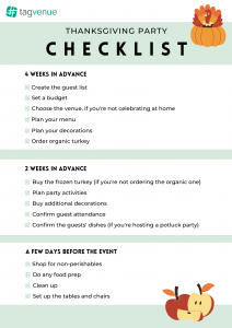 thanksgiving party checklist 2