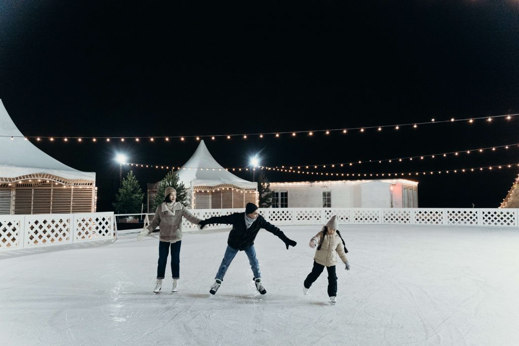 winter birthday ice rink party