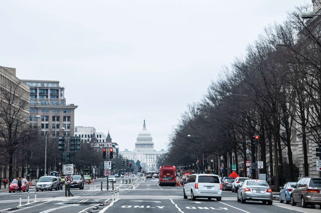 a view of a street in DC