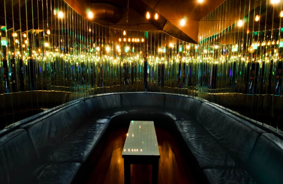 a private booth in an SF nightclub