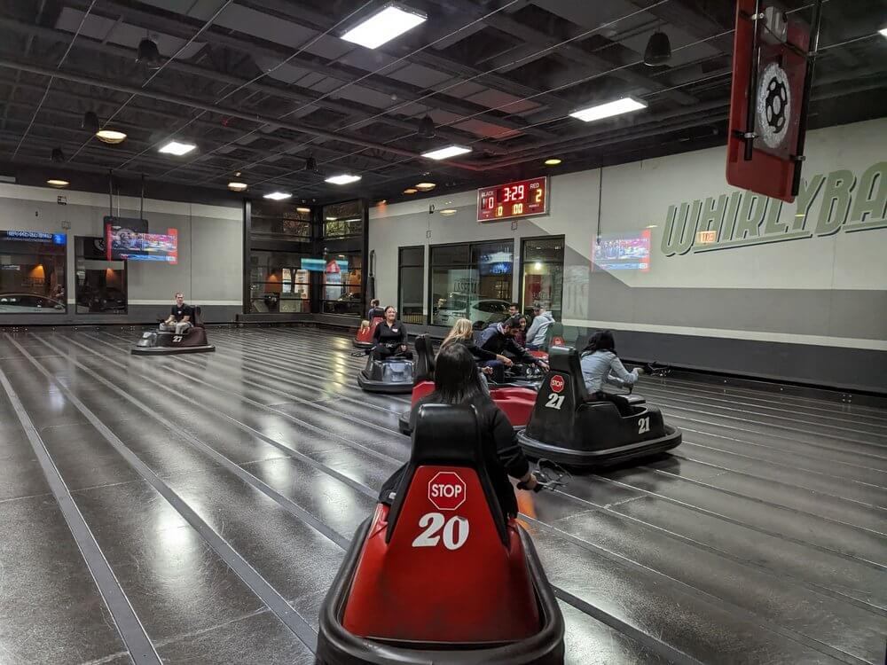 whirlyball playing room