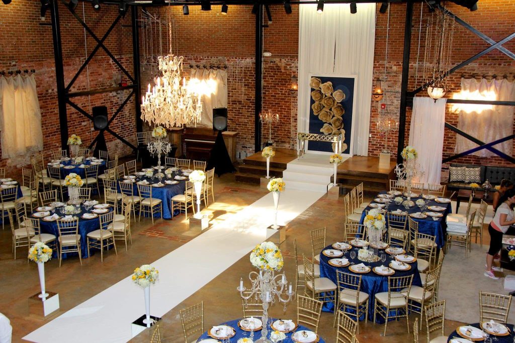 historical wedding venue atlanta decorated for a wedding ceremony