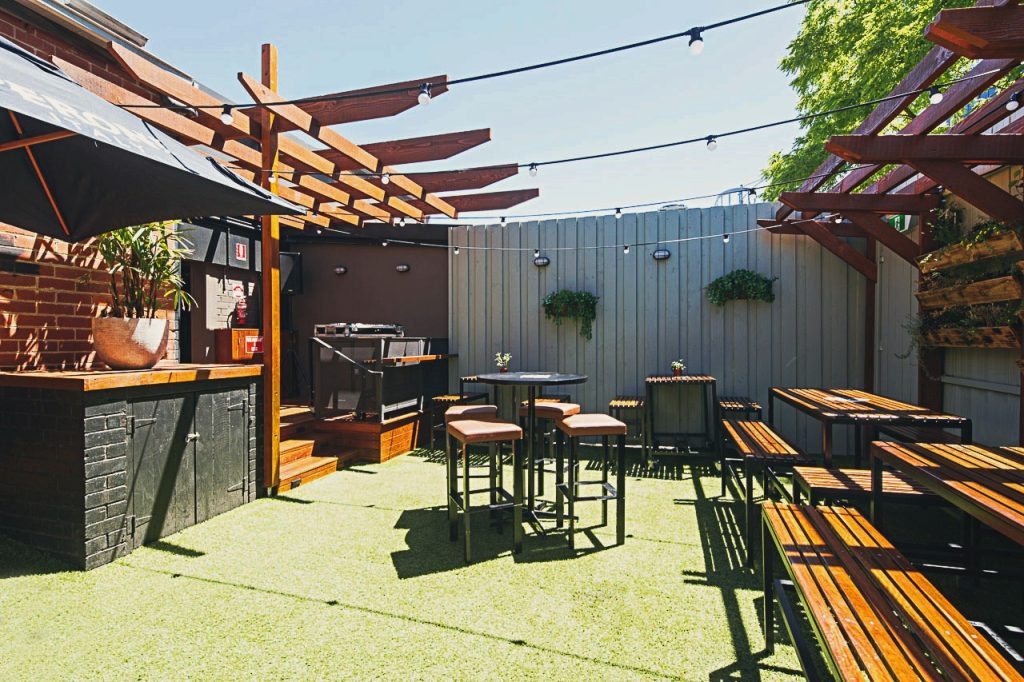 beer garden at temperance hotel corporate events in melbourne