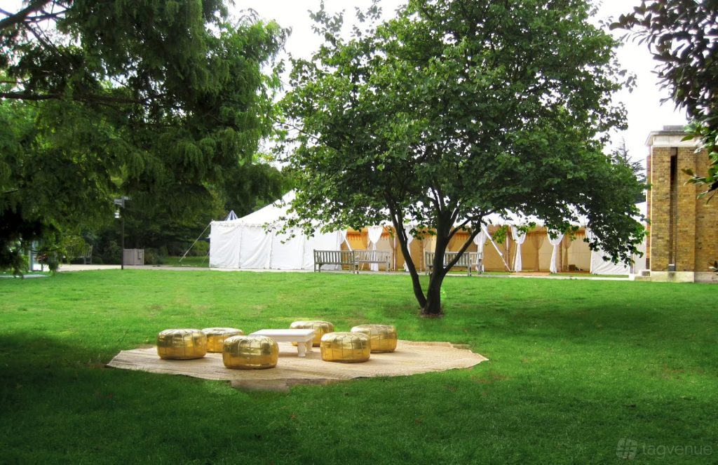Outdoor venue with a marque