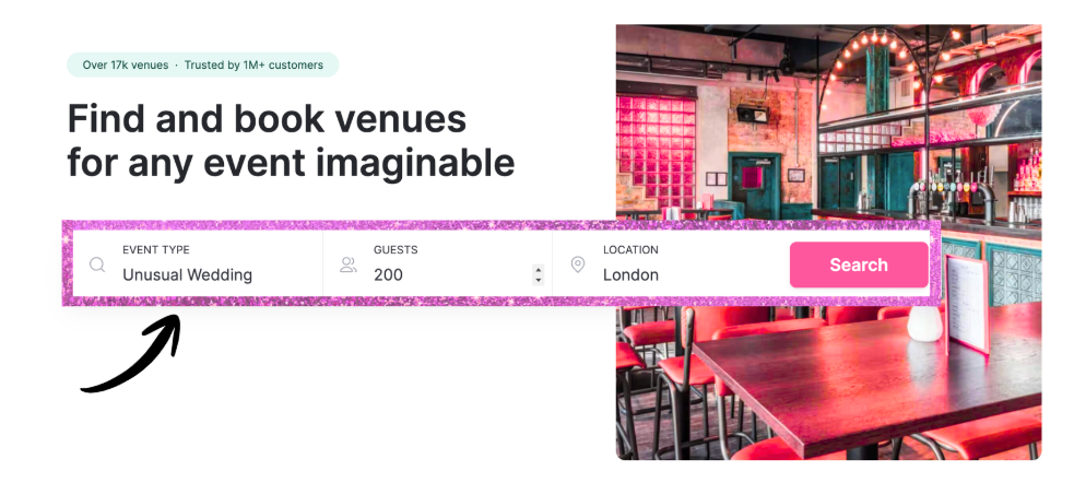 how to find unusual spaces on tagvenue