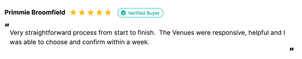 Reviews from Tagvenue users