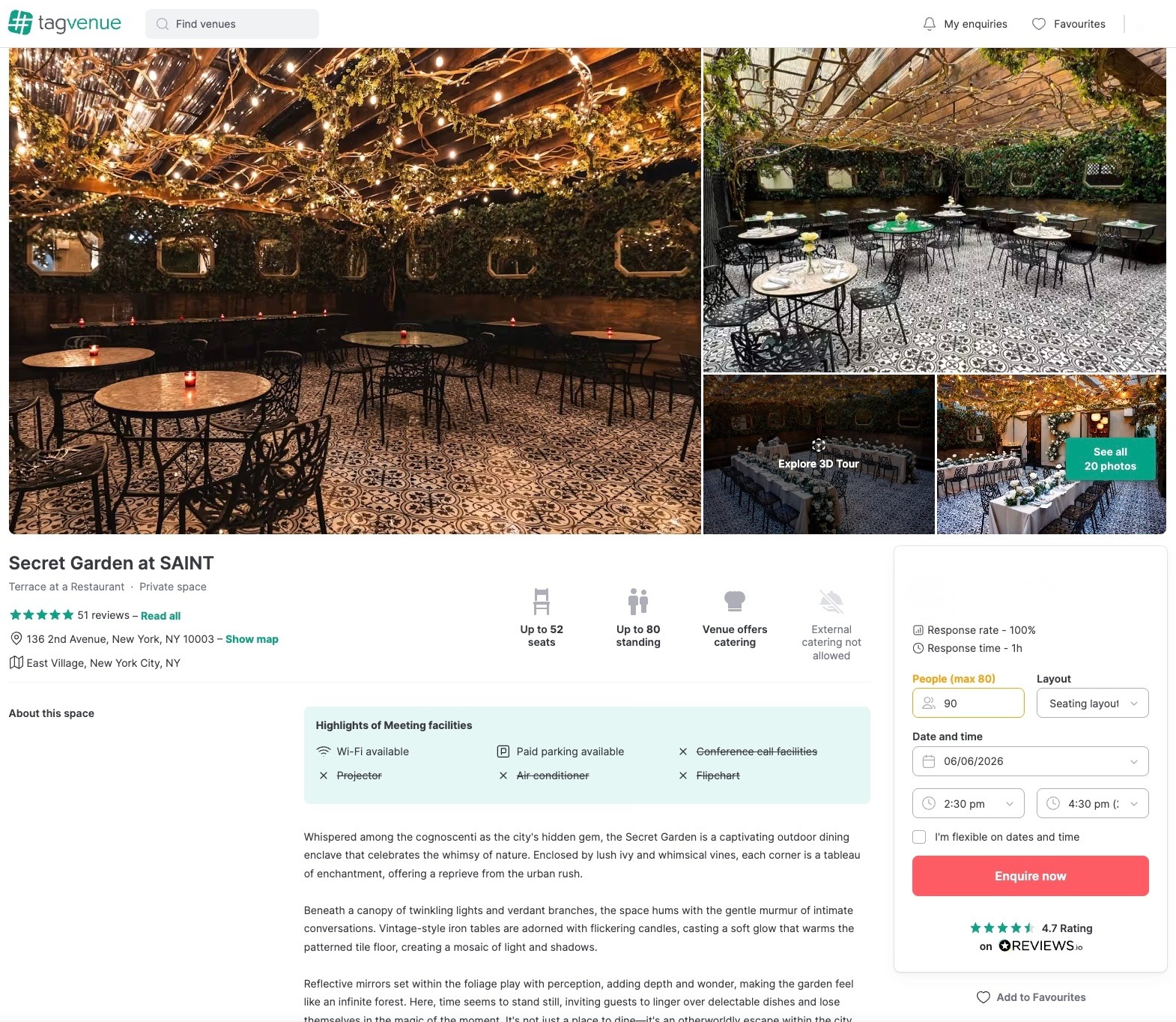 how to improve your venue description