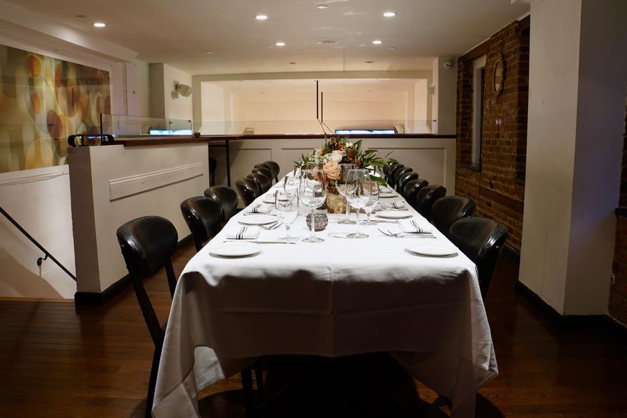 Private mezzanine at copinette new york usa
