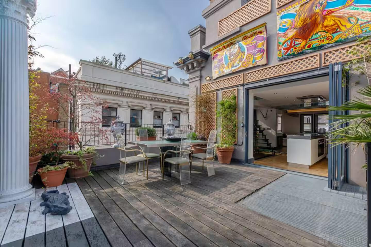 A closer look at Penthouse Decks With Private Outdoor Dining Tables