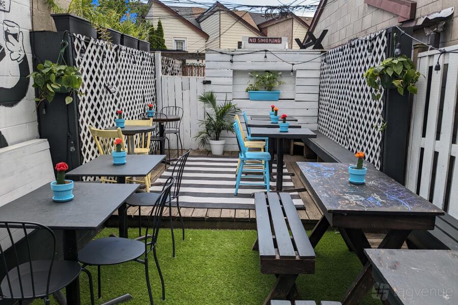Full Bar and Patio at