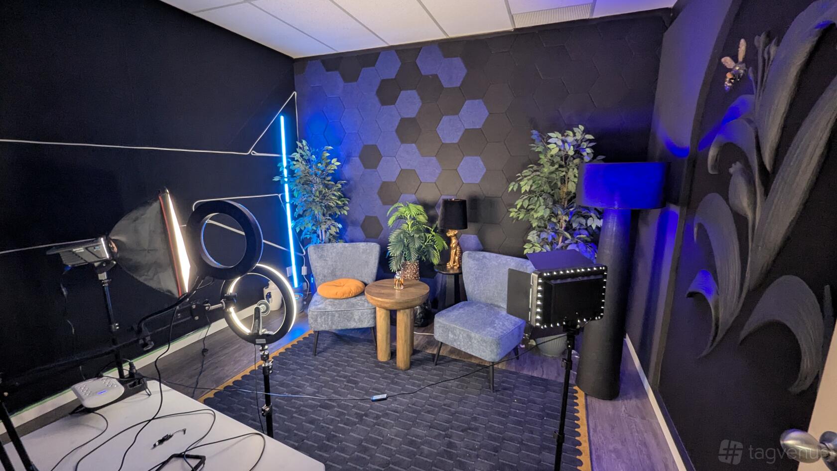 Modern Dark Room at ArtPort Studio at ArtPort Studio
