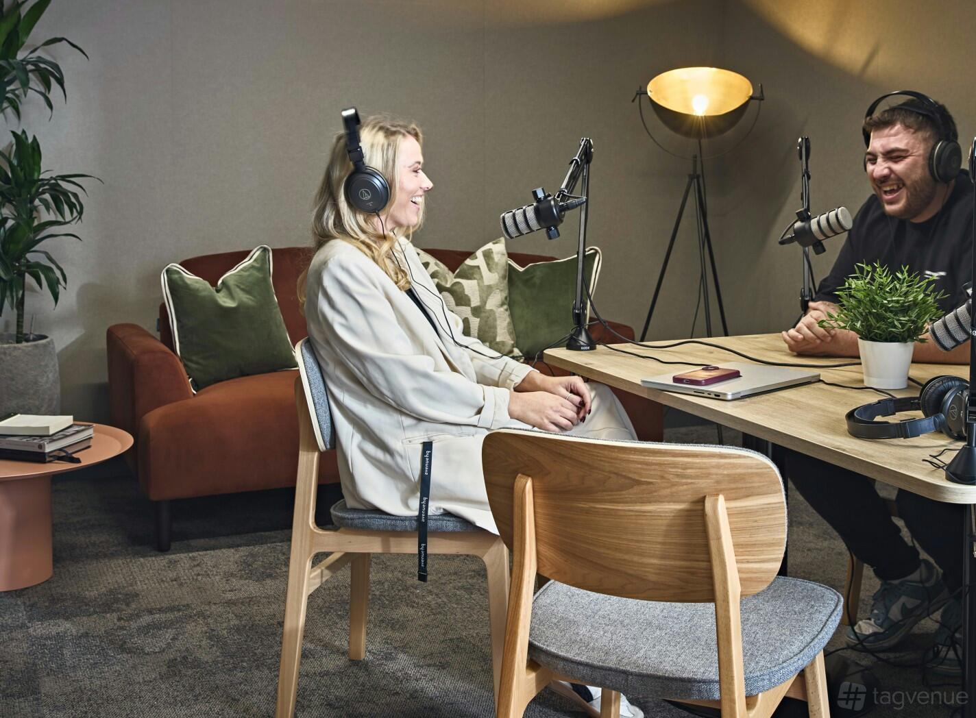 Avenue HQ Leeds podcast room in use
