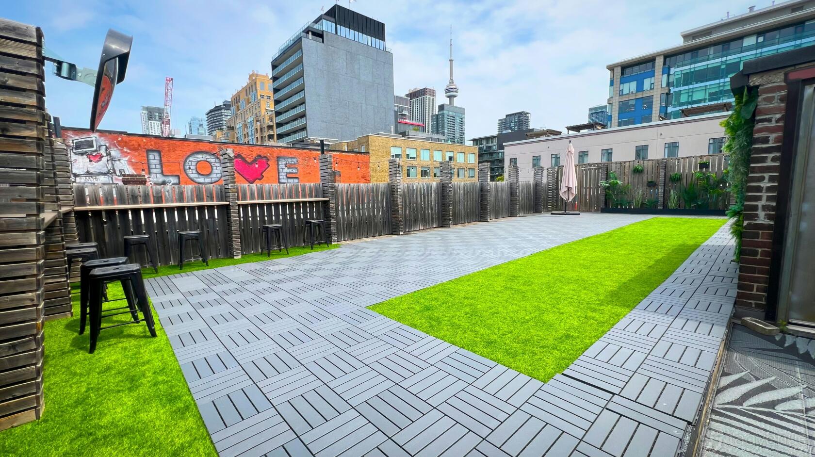 Downtown, Toronto Rooftop with CN Tower view