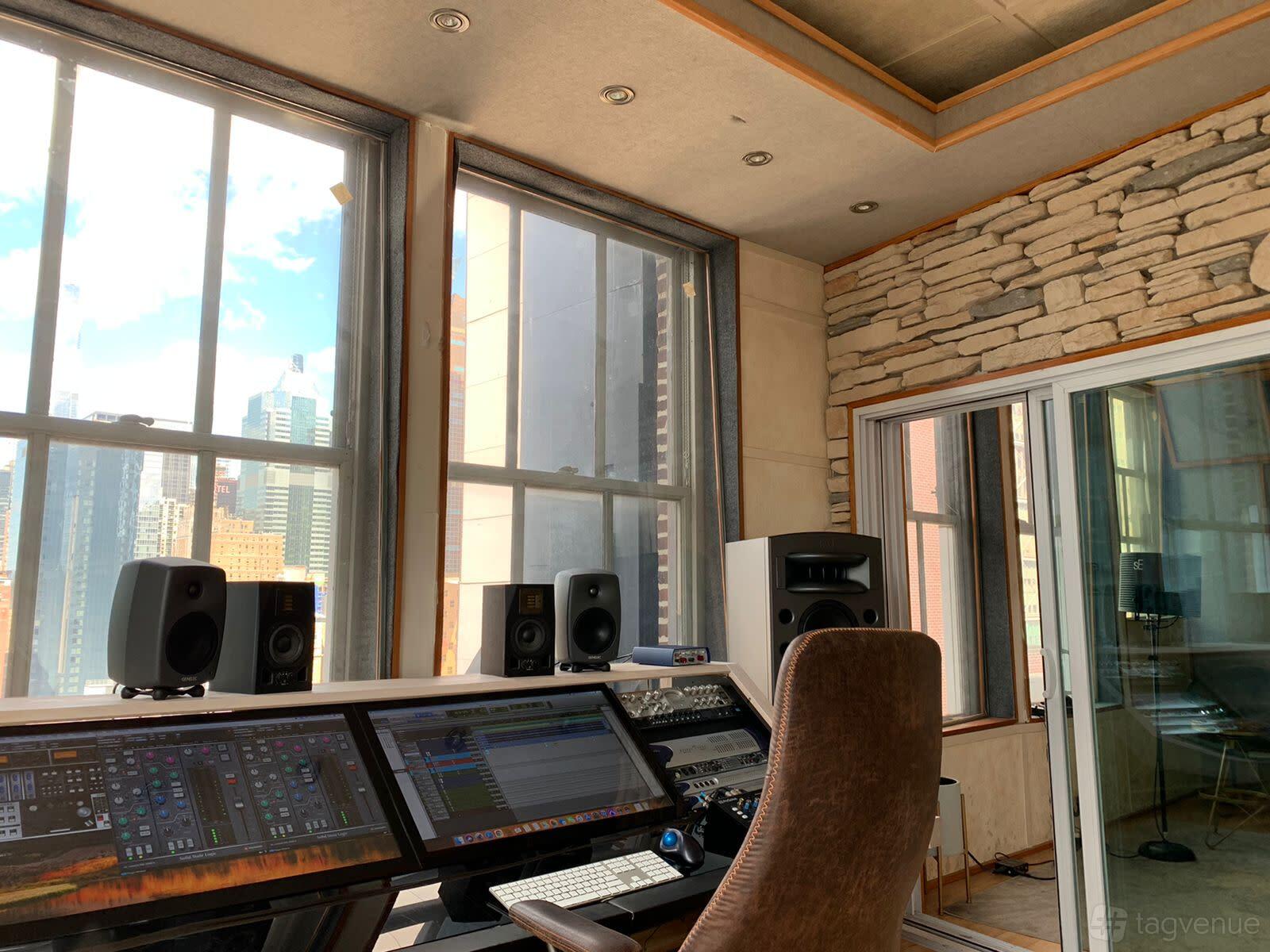 Small Studio Front View Recording Studio with View - Lounge Studios NYC - Event Venue Rental ...