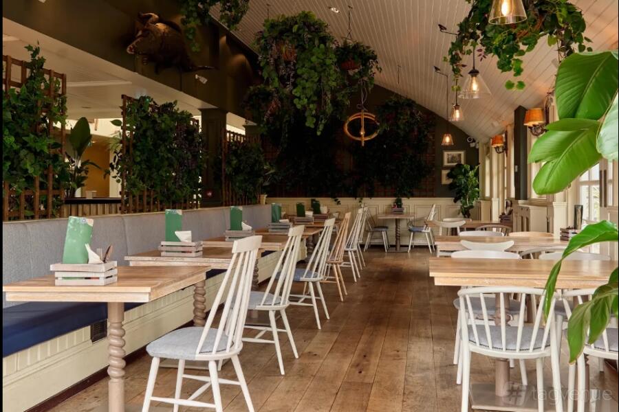 Upstairs restaurant at