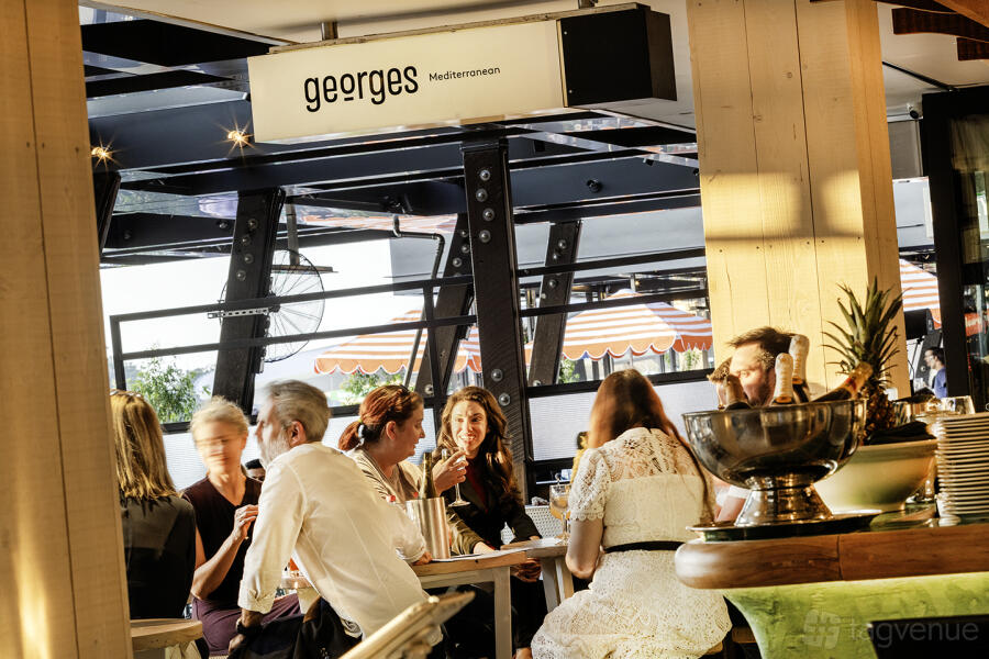Semi-Private Dining Area at Georges Mediterranean Restaurant