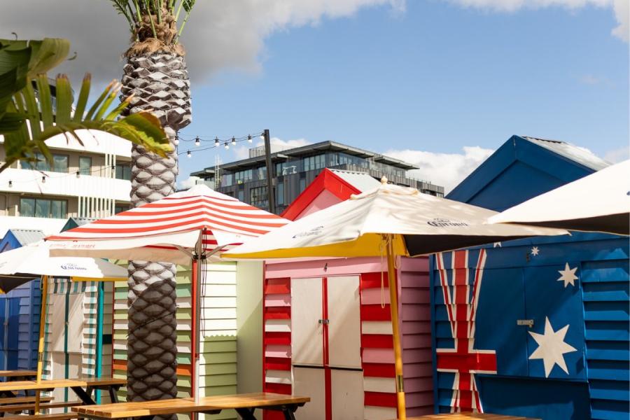 Beach Boxes at The Bungalow Beer Garden