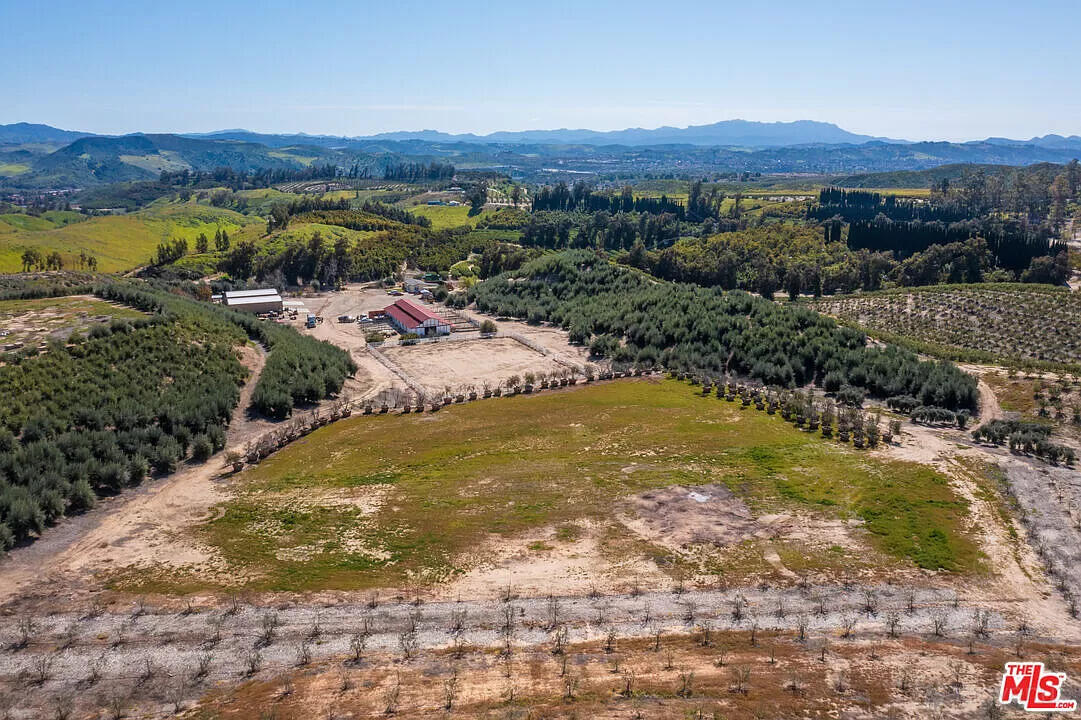 An open outdoor event space with grassy fields surrounded by hills and trees at The Farm.