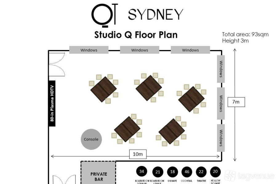 Qlt Studio Studio Q - QT Sydney - Event Venue Hire - Tagvenue.com