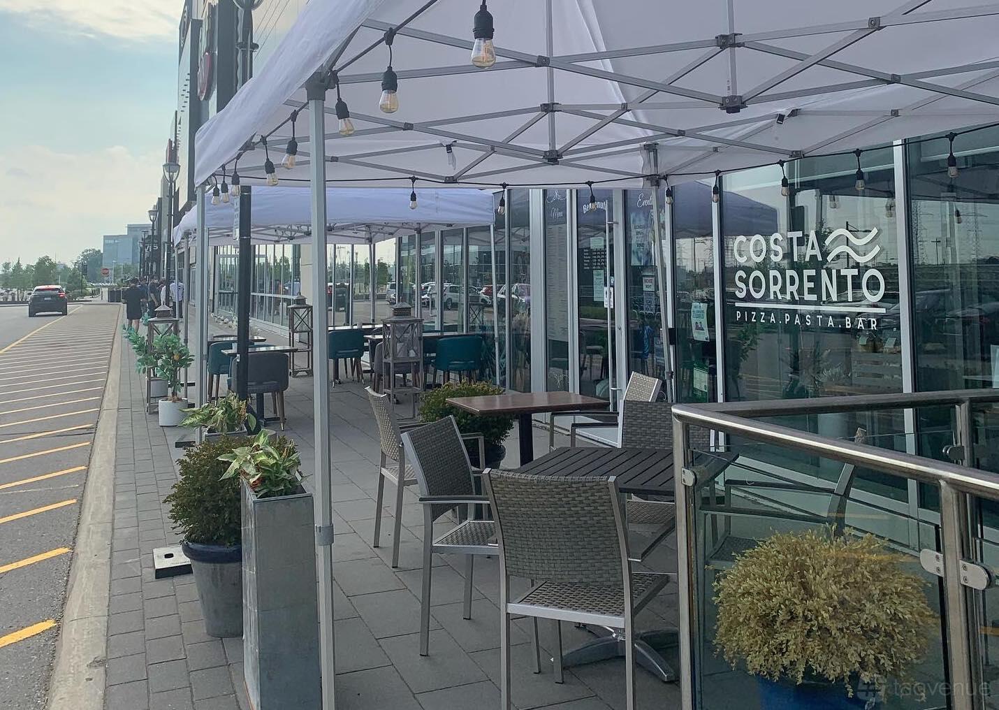 Patio at Costa Sorrento at Home' service that lets the head chef prepare a curated menu on location