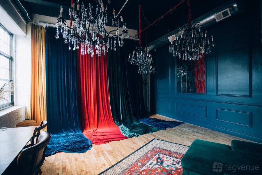 Velvet Backdrops Interior at MikSpace - Johnson Ave
