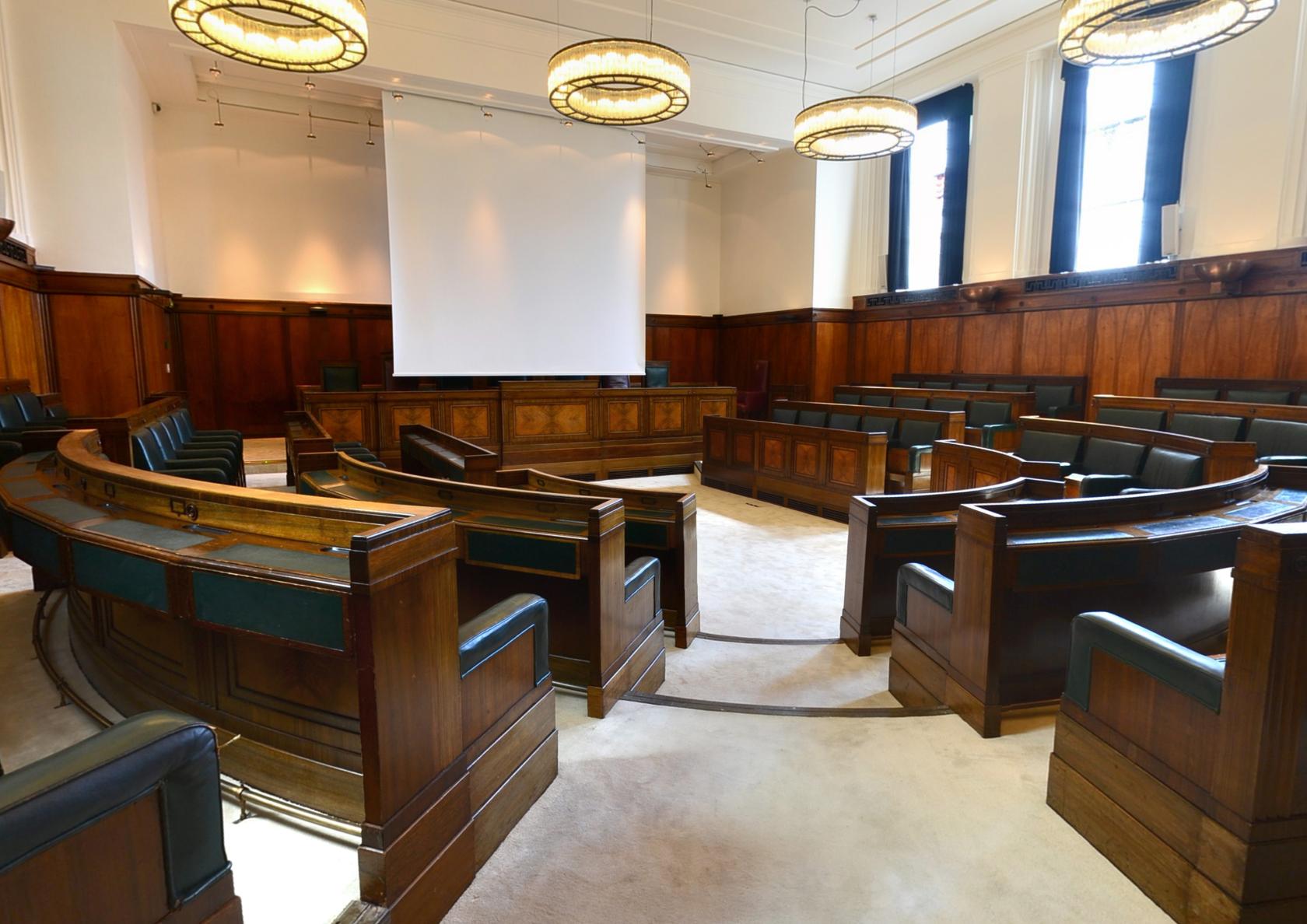 Council Chamber at Town Hall Hotel Private Hire