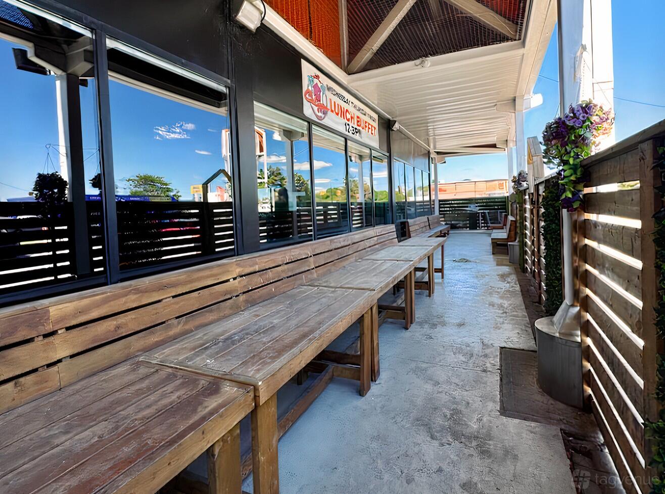 Outdoor Patio at Calypso Hut Family Restaurant at Calypso Hut Family Restaurant